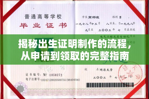 西海岸揭秘出生证明制作的流程，从申请到领取的完整指南
